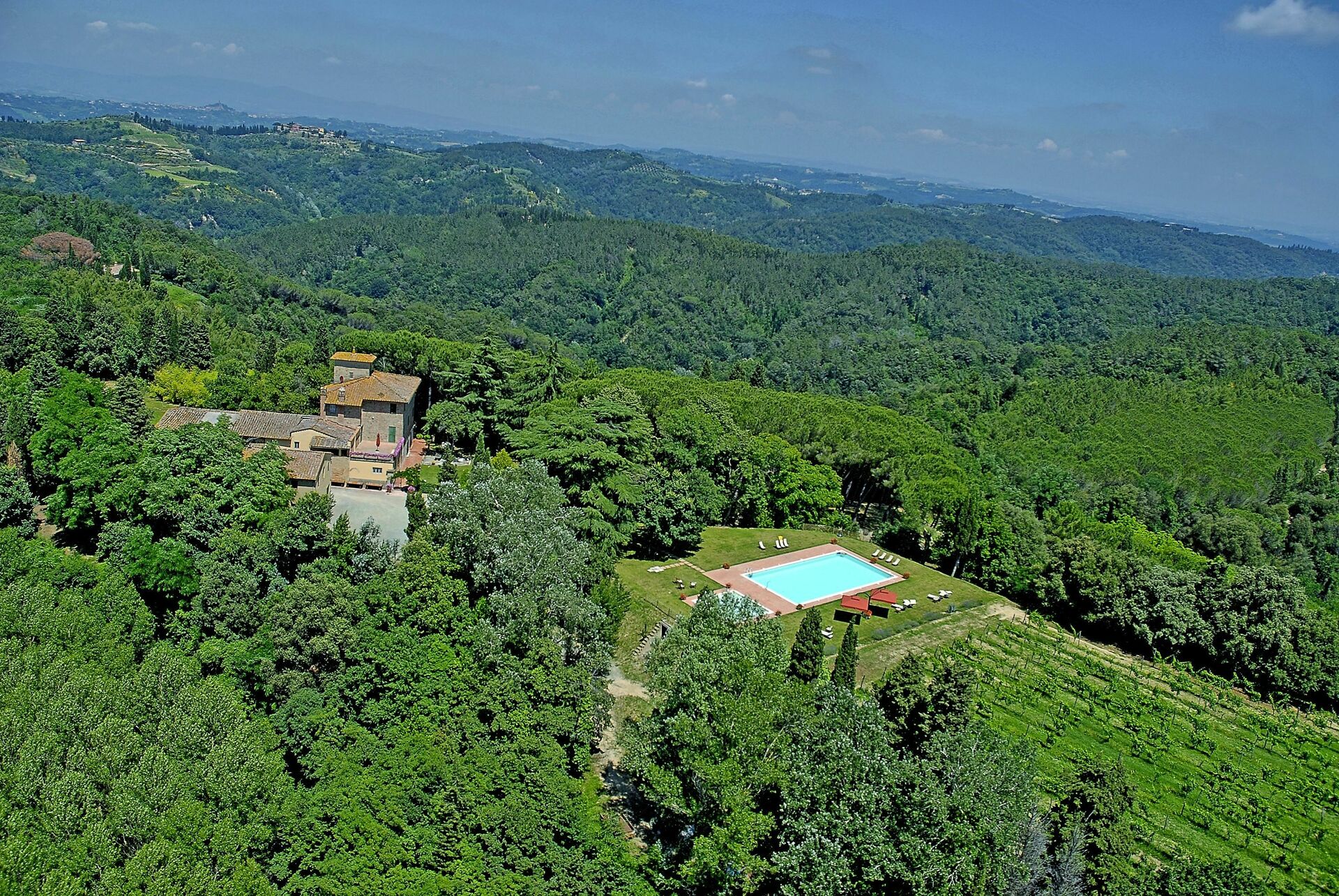 Villa Tuscany panorama Loenza