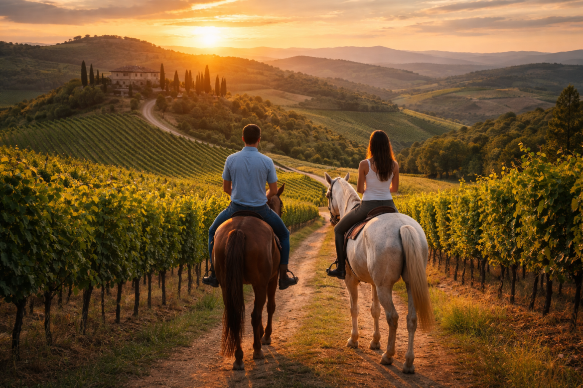 horseback riding in Tuscany