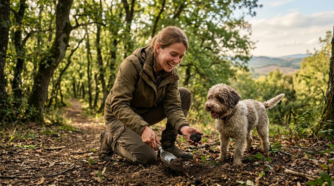 caccia al tartufo a Volterra